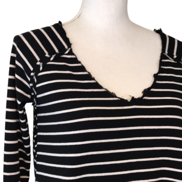WE THE FREE tangerine stripe black white sweater by FREE PEOPLE - Picture 10 of 13